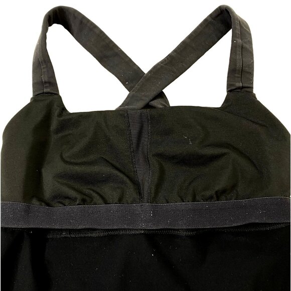 Lululemon Cross Back Tank Top Womens size 6 Black Bra Top Workout Yoga Running - Picture 7 of 9